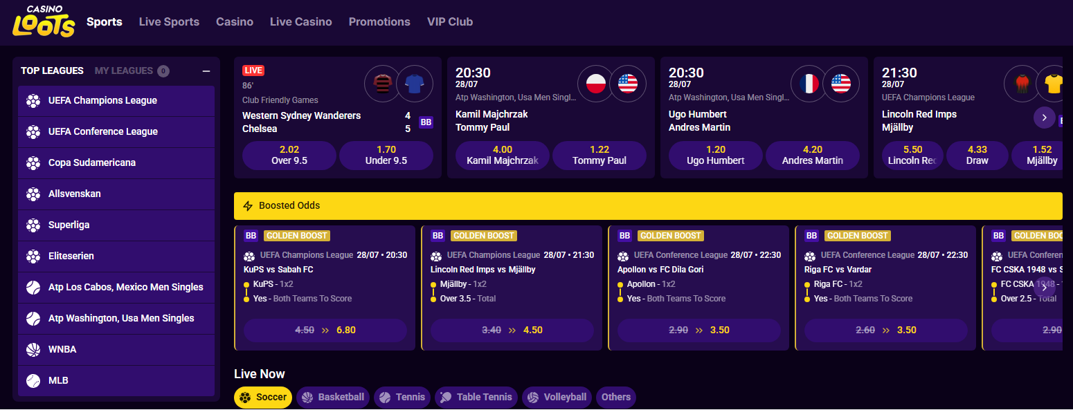 Casino Loots Sportweddenschappen Platform